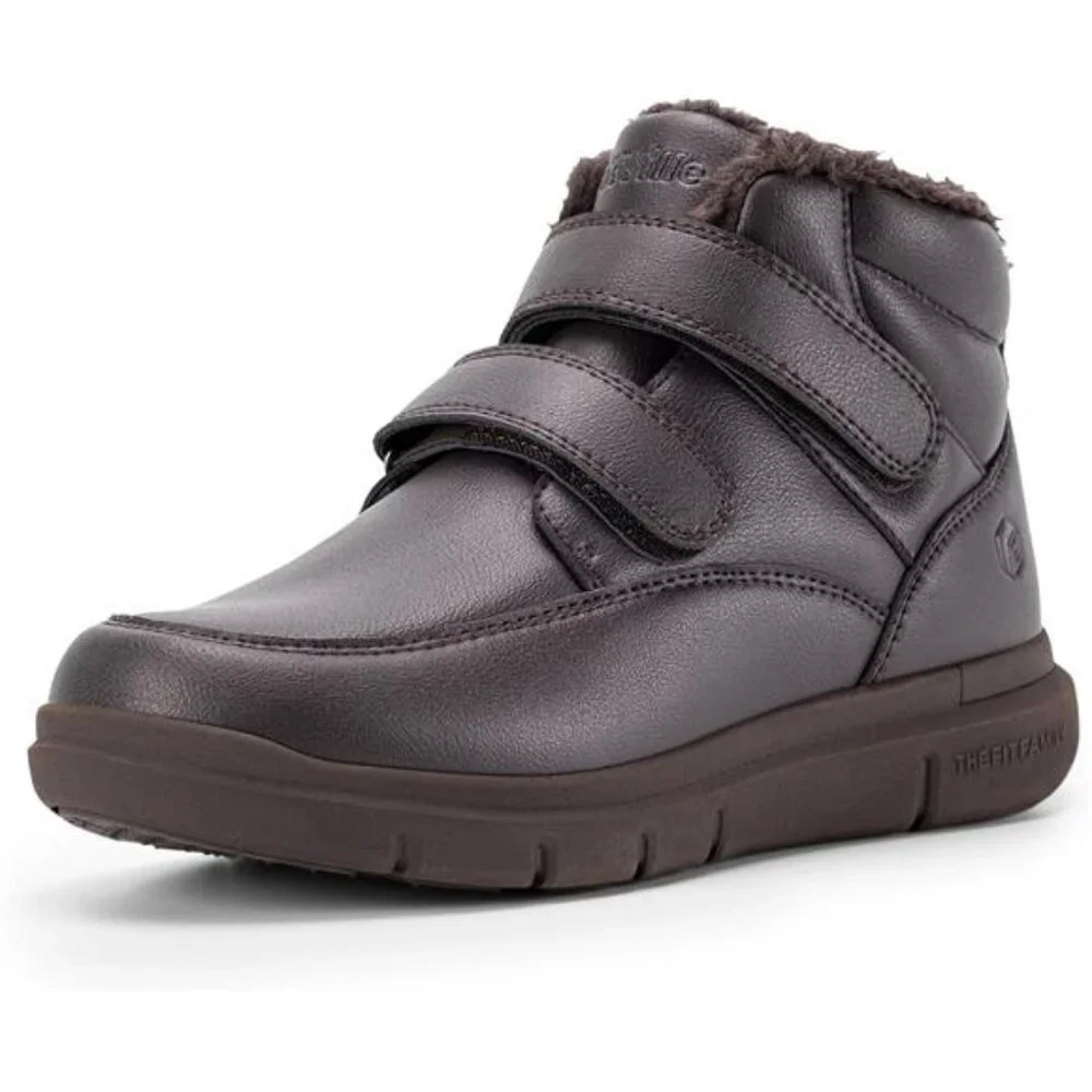 Men's Extra Wide Winter Boots Fur Lined Snow Boots Waterproof